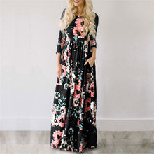 Load image into Gallery viewer, 2018 Summer Long Dress Floral Print Boho Beach Dress Tunic Maxi Dress Women Evening Party Dress Sundress Vestidos de festa XXXL