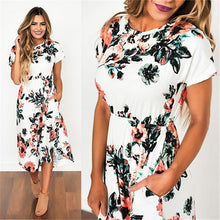 Load image into Gallery viewer, 2018 Summer Long Dress Floral Print Boho Beach Dress Tunic Maxi Dress Women Evening Party Dress Sundress Vestidos de festa XXXL