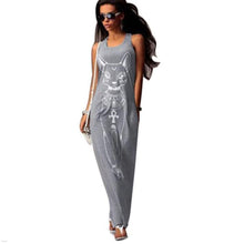 Load image into Gallery viewer, Cat Print Long Maxi Dress Women 2017 Summer Boho Beach Bodycon Dress Elegant Evening Party Dresses Tunic Vestidos S-XL