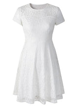 Load image into Gallery viewer, 2018 Fashion Women Elegant Sweet Hallow Out Lace Dress Sexy Party Princess Slim Summer Dresses Vestidos Red Blue S-5XL Plus Size