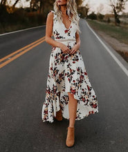 Load image into Gallery viewer, Sexy deep V neck backless summer dress