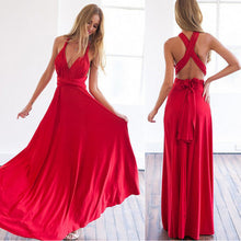 Load image into Gallery viewer, Sexy Women Multiway Wrap Convertible Boho Maxi Club Red Dress Bandage Long Dress Party Bridesmaids Infinity Robe Longue Femme